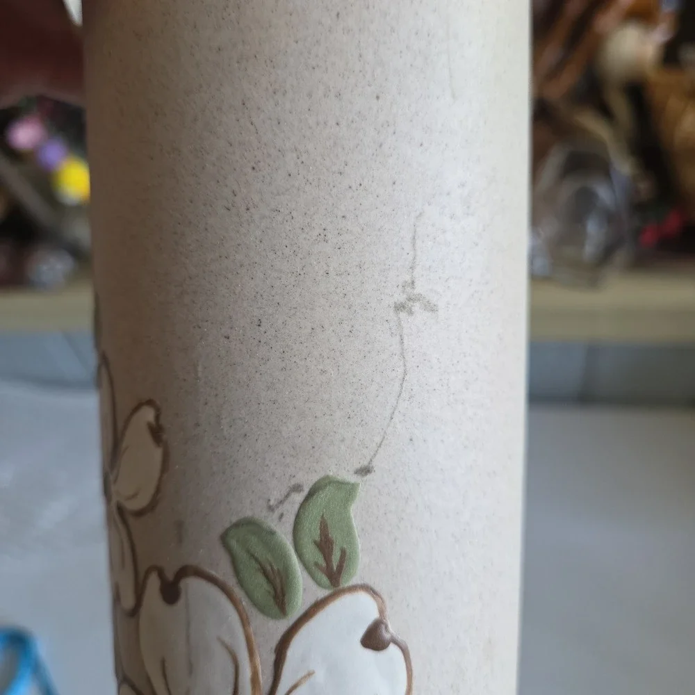PIGEON FORGE HandPainted Dogwood Floral Tall Pottery Vase